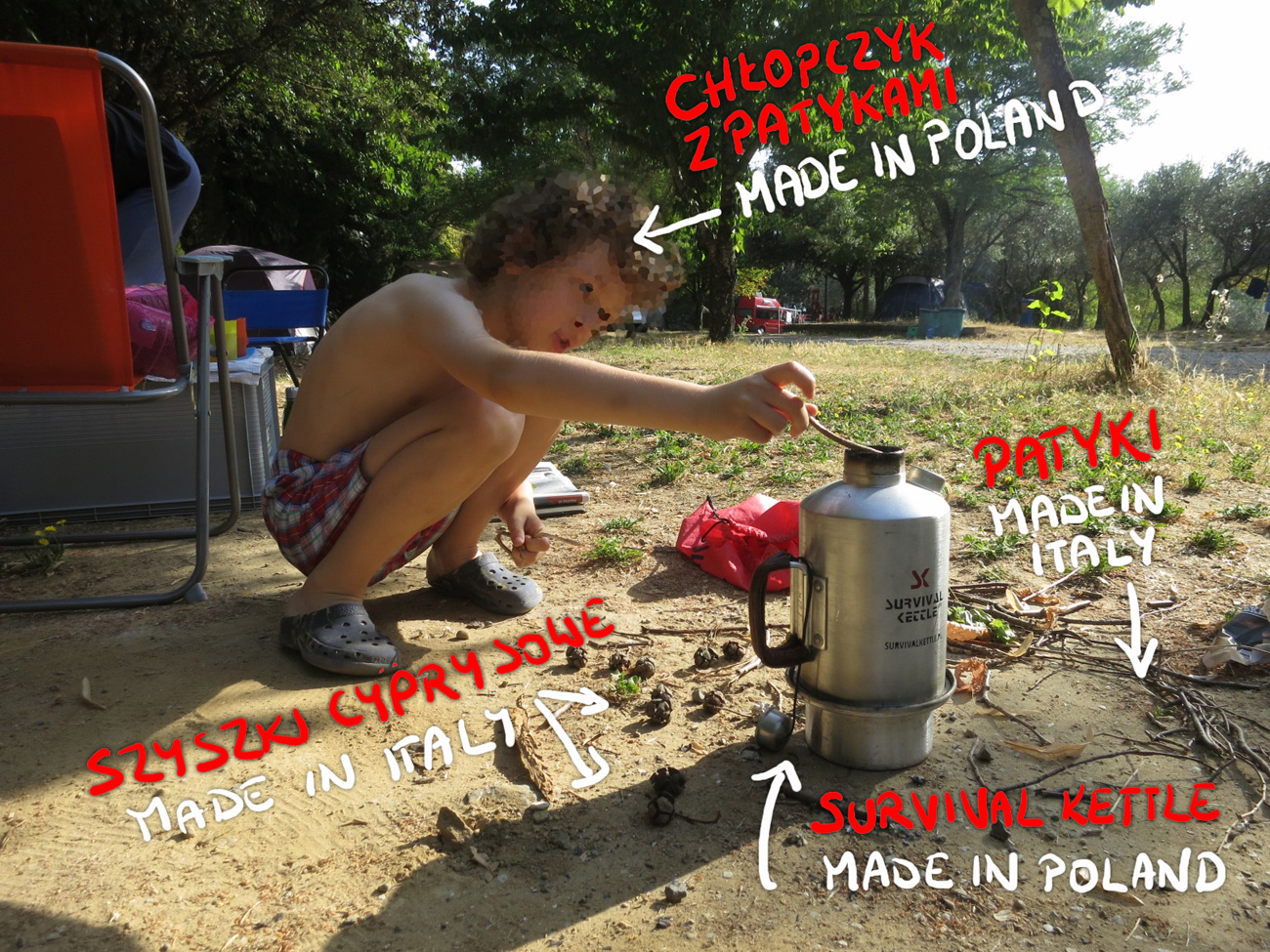survival kettle w toskanii, kuchenka turystyczna